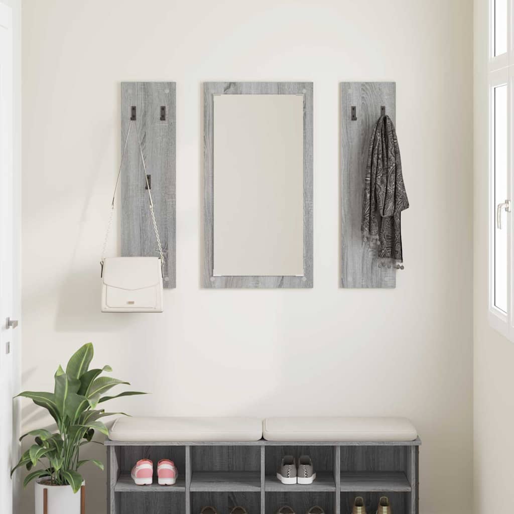 Porte-manteau mural Montage mural Sonoma gris 96 x 1,5 x 90 cm