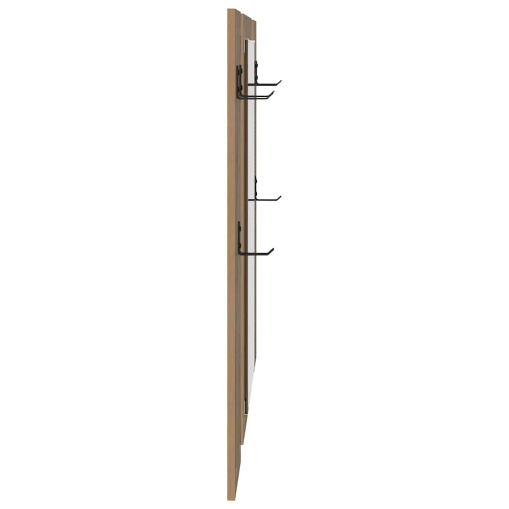 Porte-manteau mural chêne artisanal 96 x 1,5 x 90 cm