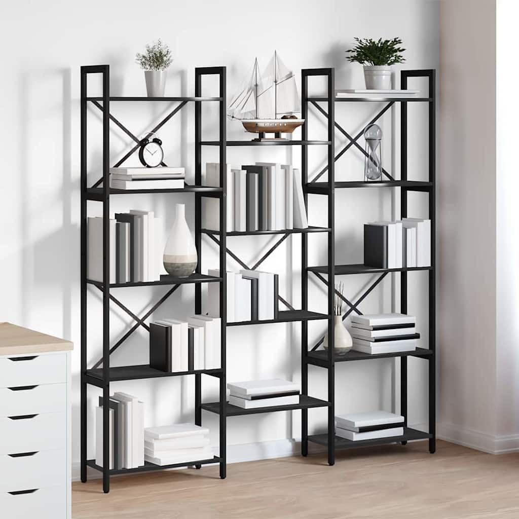 Étagère Chêne noir 156 x 25 x 167.5 cm Bois d'ingénierie
