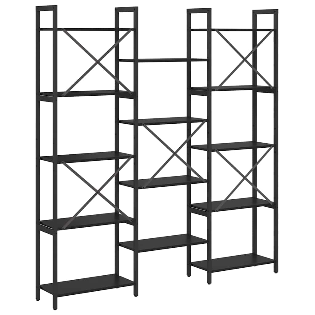 Étagère Chêne noir 156 x 25 x 167.5 cm Bois d'ingénierie