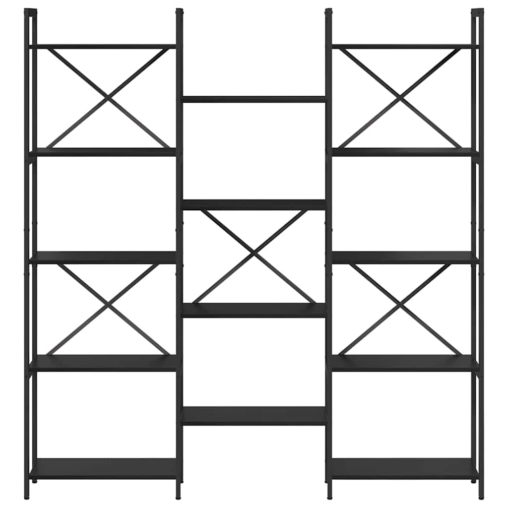 Étagère Chêne noir 156 x 25 x 167.5 cm Bois d'ingénierie