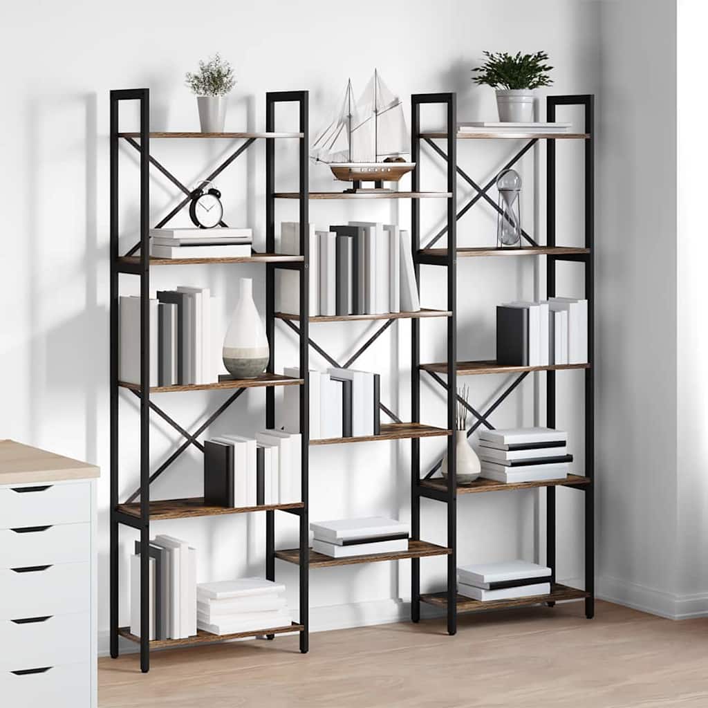 Étagère Chêne fumé 156 x 25 x 167.5 cm Bois d'ingénierie