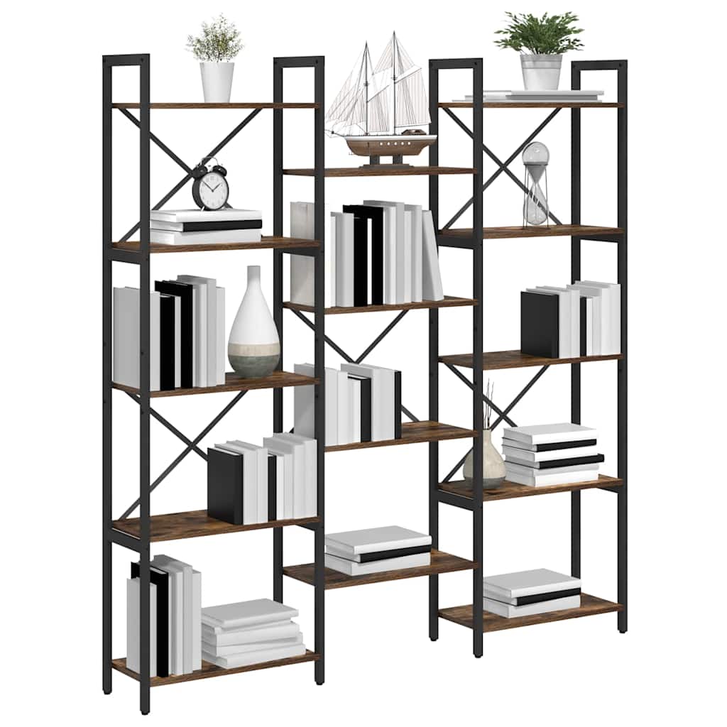 Étagère Chêne fumé 156 x 25 x 167.5 cm Bois d'ingénierie