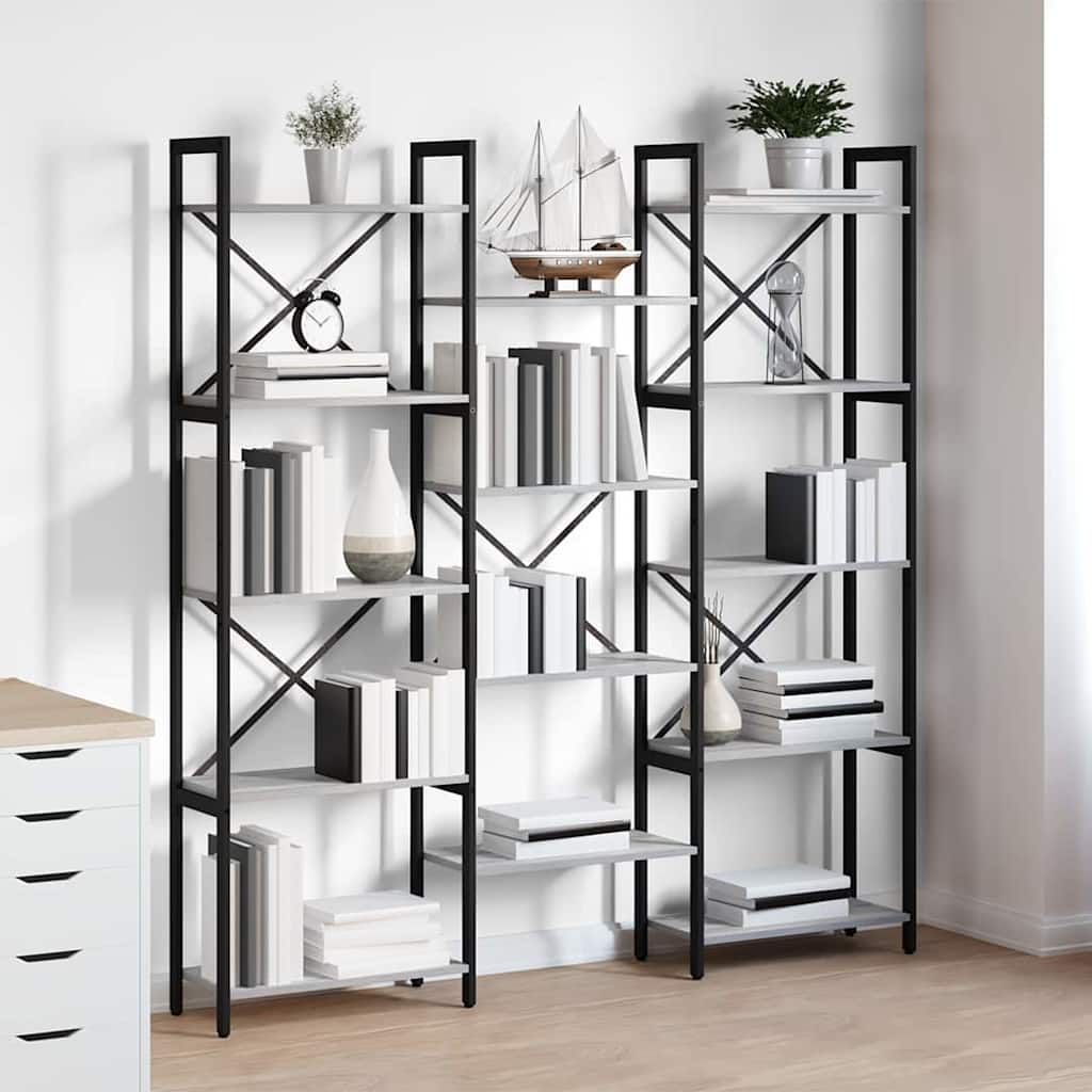Étagère Sonoma gris 156 x 25 x 167.5 cm Bois d'ingénierie