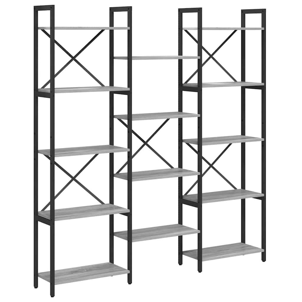 Étagère Sonoma gris 156 x 25 x 167.5 cm Bois d'ingénierie