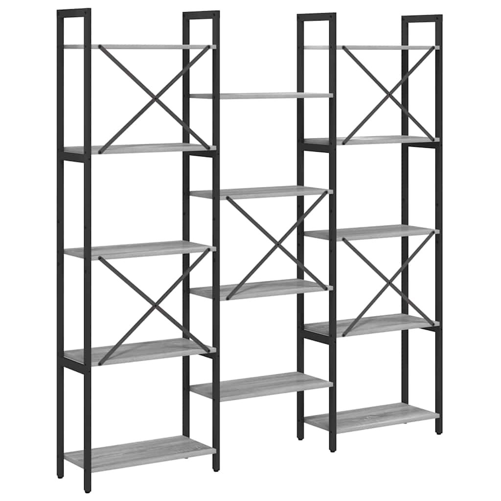 Étagère Sonoma gris 156 x 25 x 167.5 cm Bois d'ingénierie