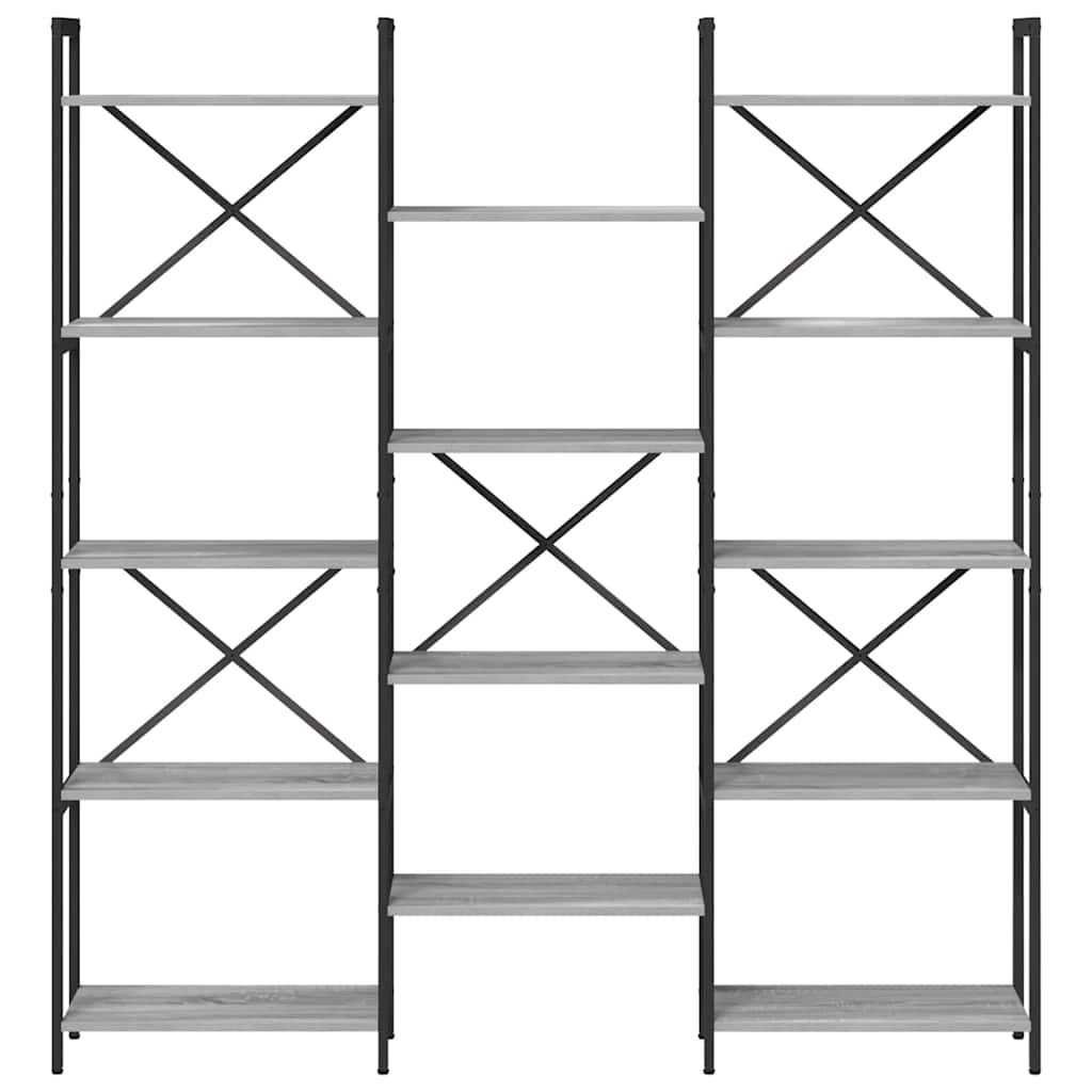Étagère Sonoma gris 156 x 25 x 167.5 cm Bois d'ingénierie