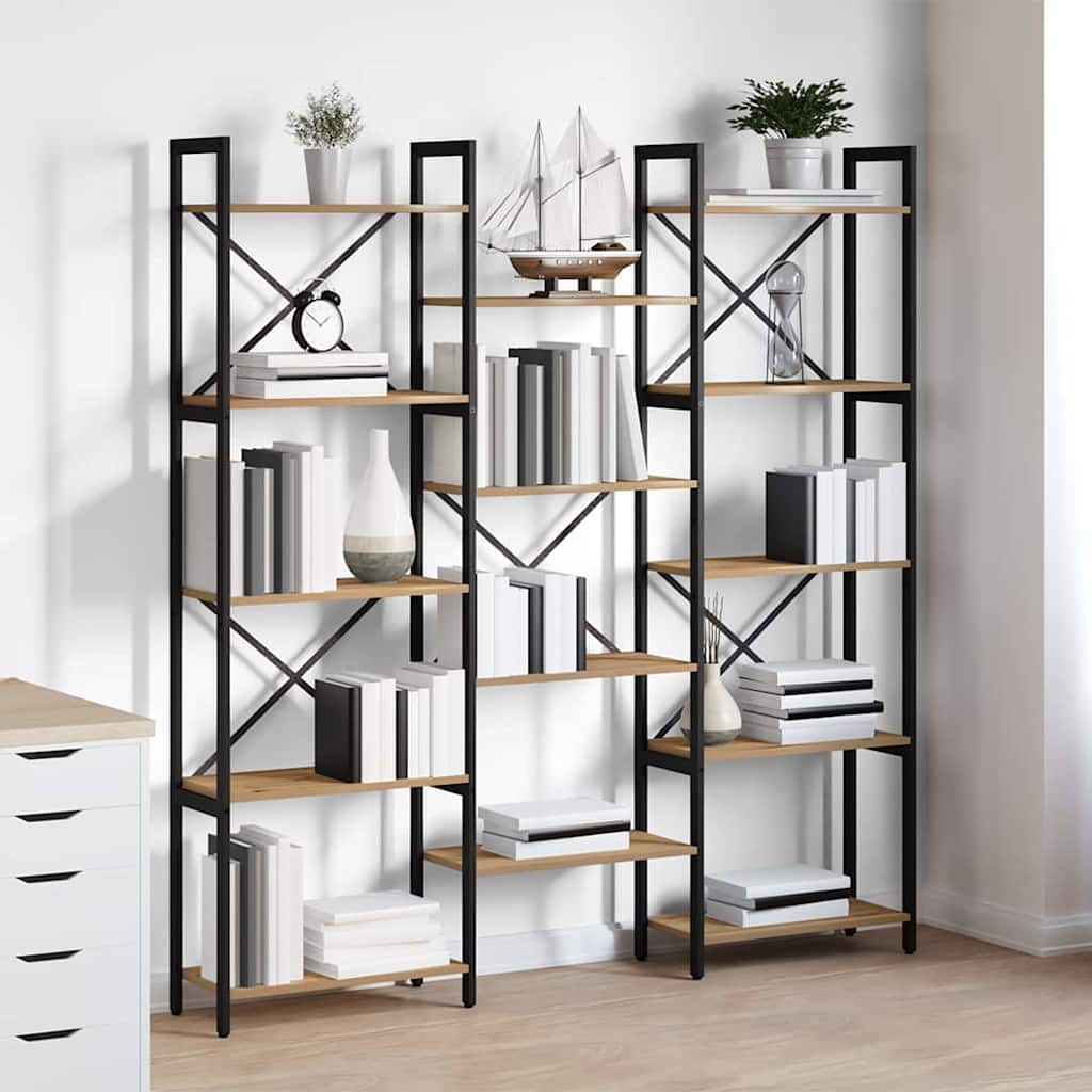 Étagère chêne artisanal 156 x 25 x 167.5 cm Bois d'ingénierie