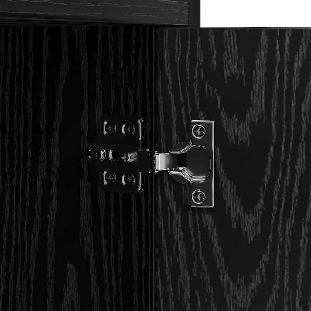 Étagère Chêne noir 80 x 30 x 155.5 cm Bois d'ingénierie