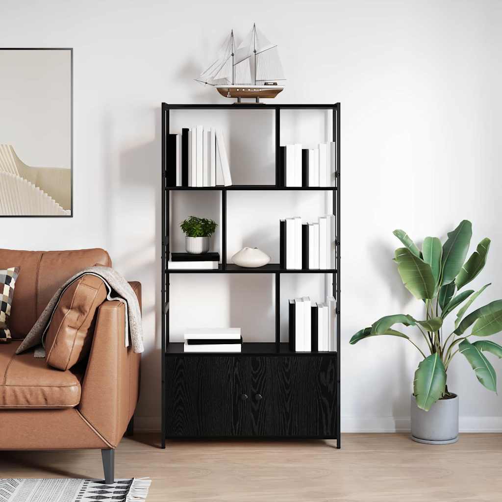 Étagère Chêne noir 80 x 30 x 155.5 cm Bois d'ingénierie