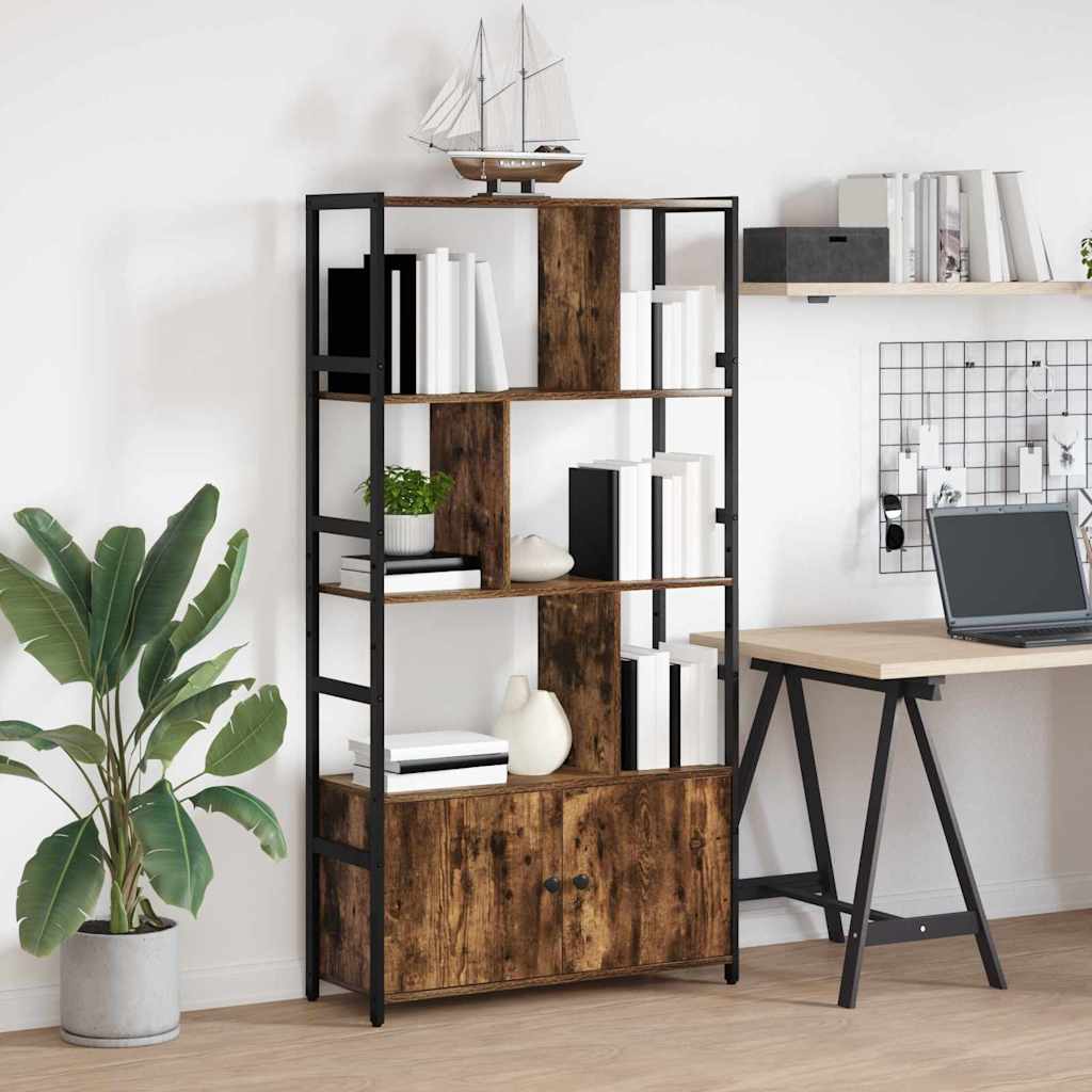 Étagère Chêne fumé 80 x 30 x 155.5 cm Bois d'ingénierie