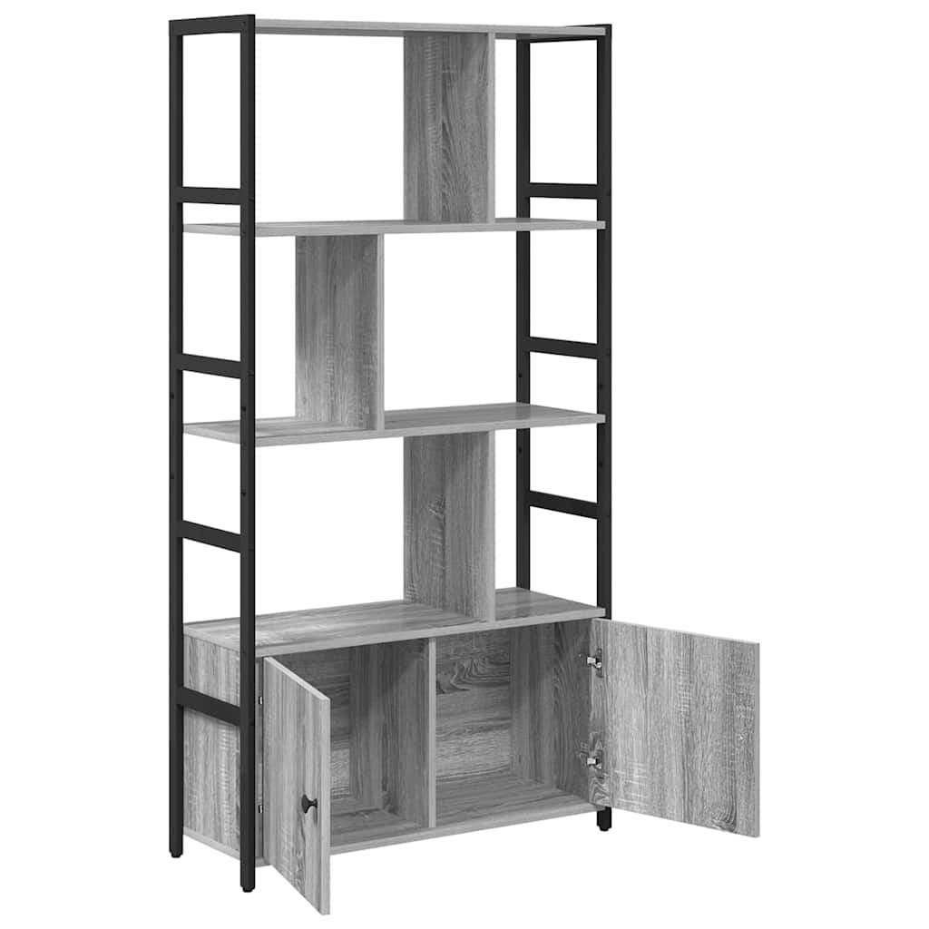 Étagère Sonoma gris 80 x 30 x 155.5 cm Bois d'ingénierie