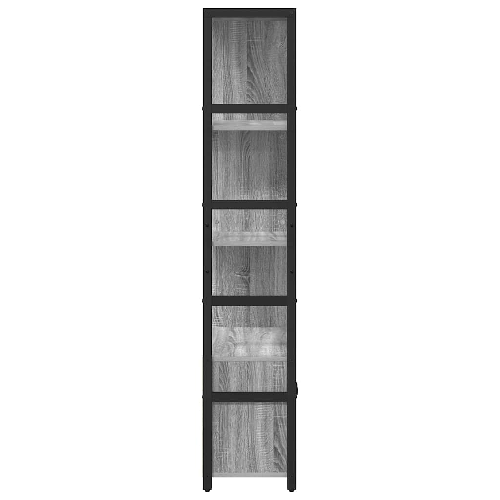 Étagère Sonoma gris 80 x 30 x 155.5 cm Bois d'ingénierie