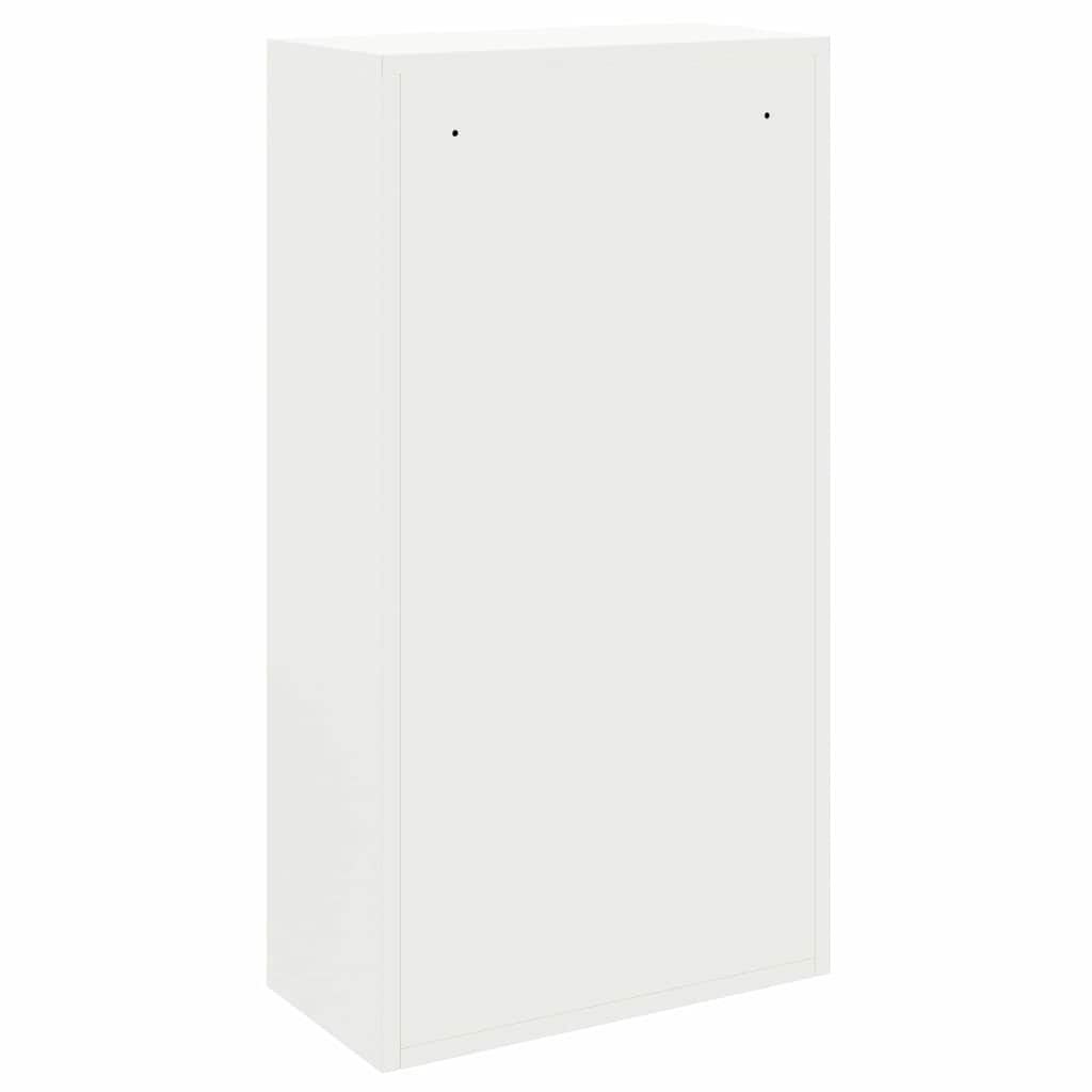 Boîte de dépôt de colis avec porte Blanc 44 x 22 x 82 cm Acier