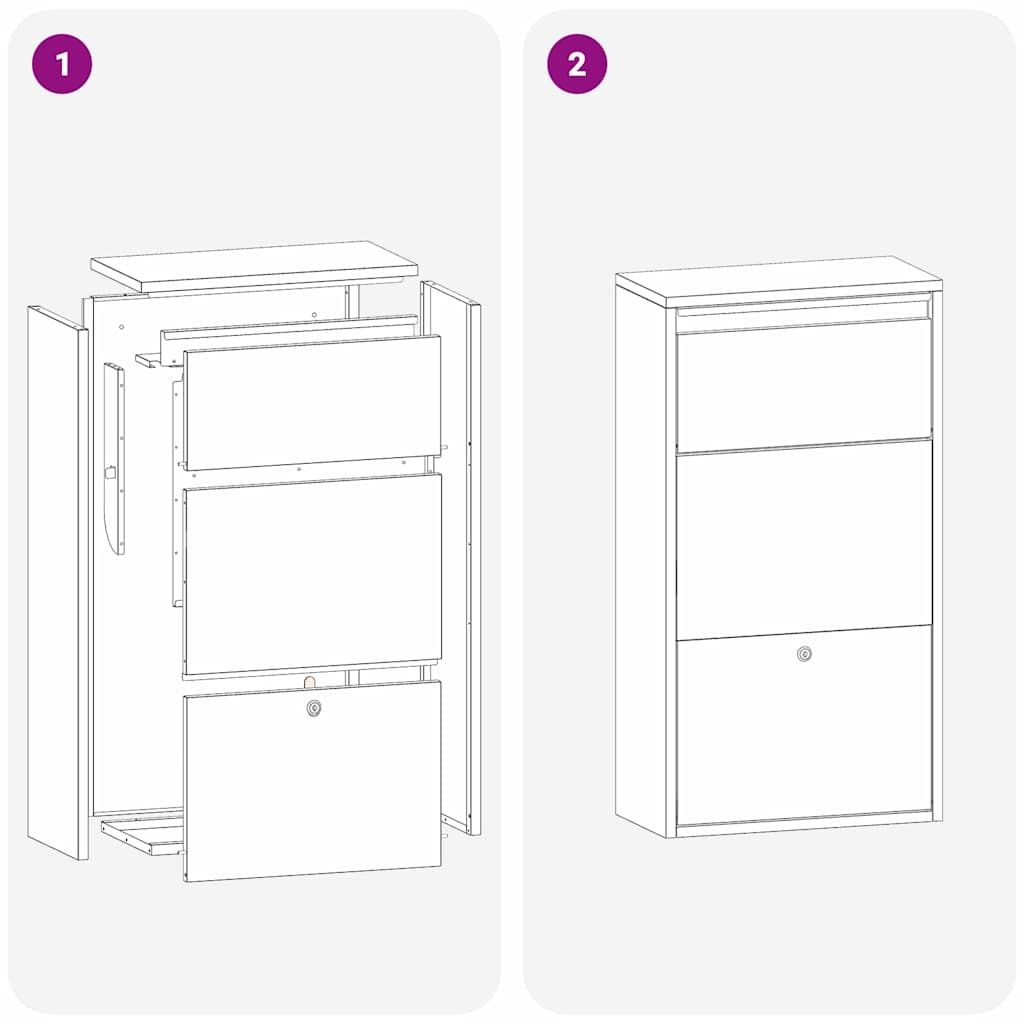 Boîte de dépôt de colis Anthracite 44 x 22 x 82 cm Acier