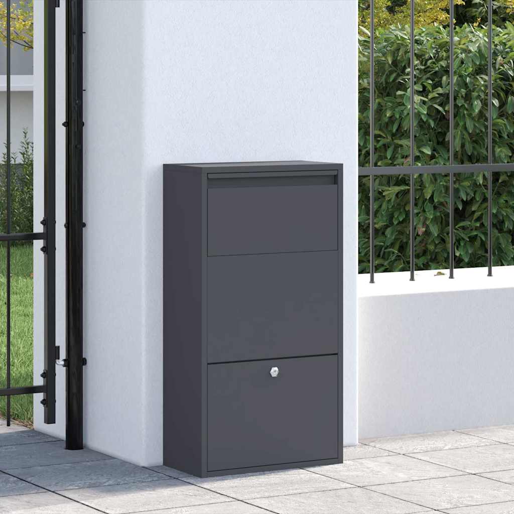 Boîte de dépôt de colis Anthracite 44 x 22 x 82 cm Acier