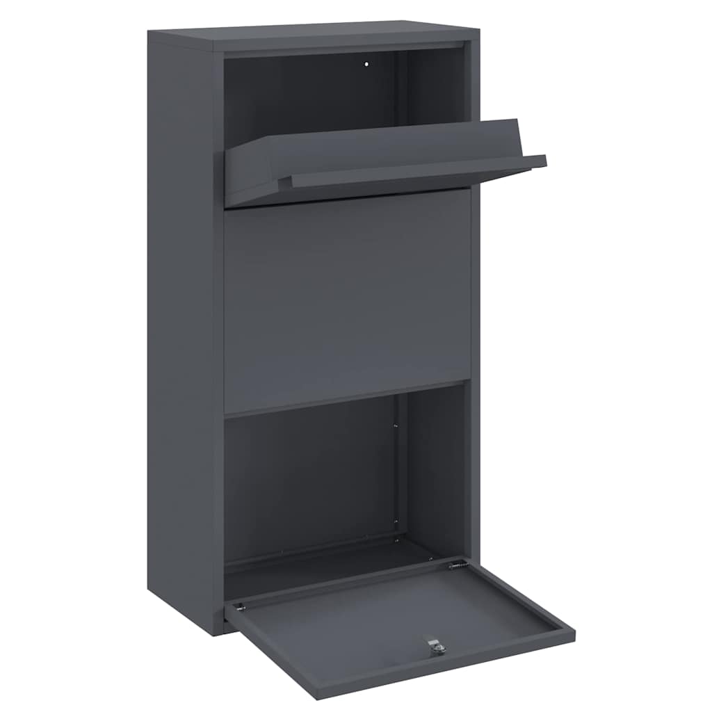 Boîte de dépôt de colis Anthracite 44 x 22 x 82 cm Acier