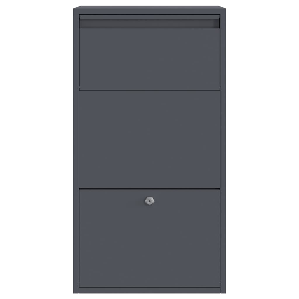 Boîte de dépôt de colis Anthracite 44 x 22 x 82 cm Acier