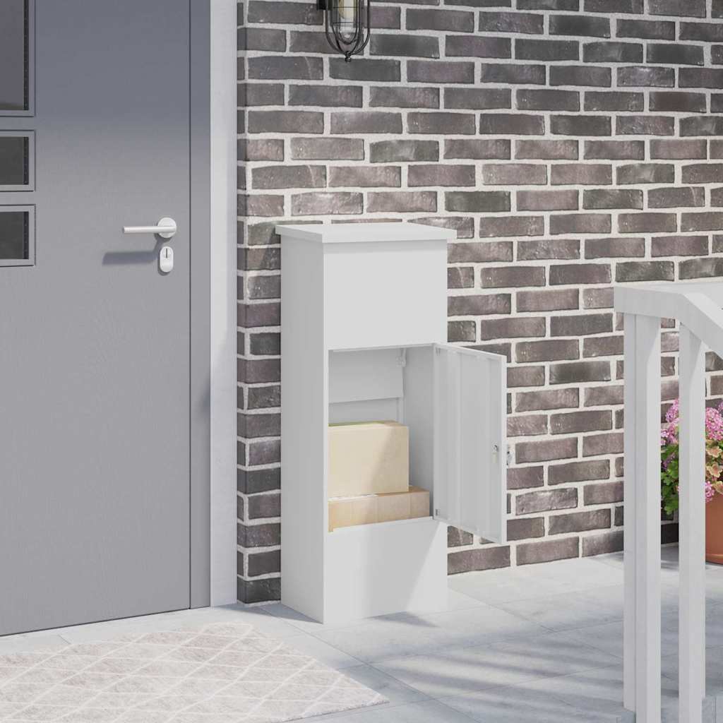 Boîte de dépôt de colis Blanc 44.5 x 29 x 110.5 cm Acier
