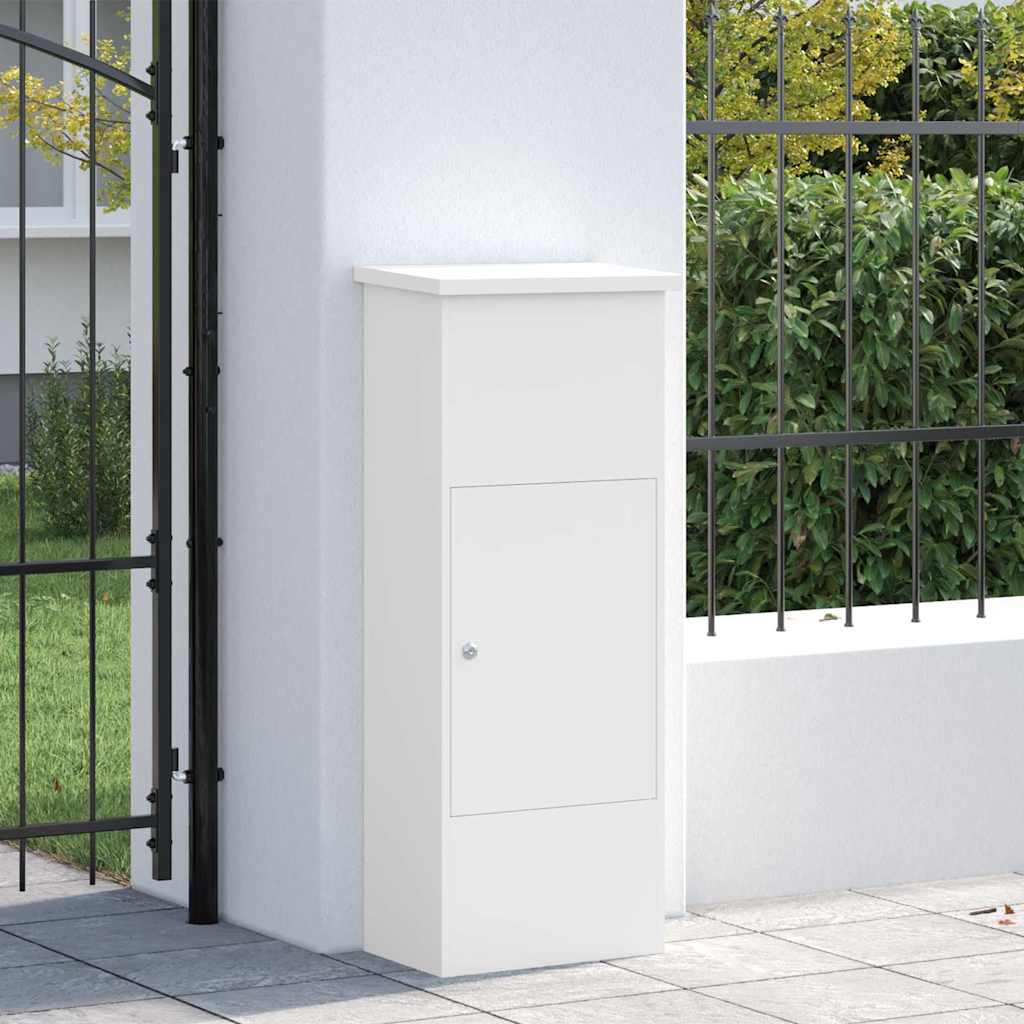 Boîte de dépôt de colis Blanc 44.5 x 29 x 110.5 cm Acier