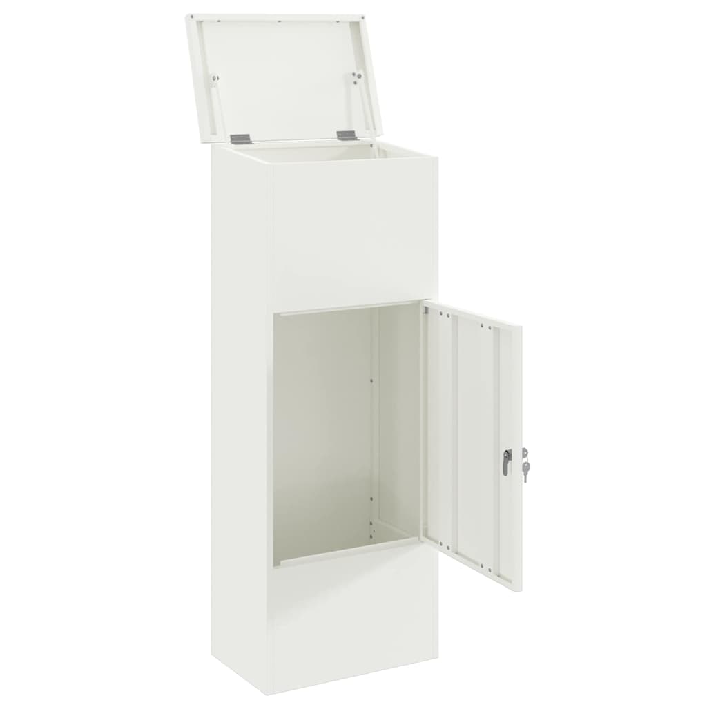 Boîte de dépôt de colis Blanc 44.5 x 29 x 110.5 cm Acier