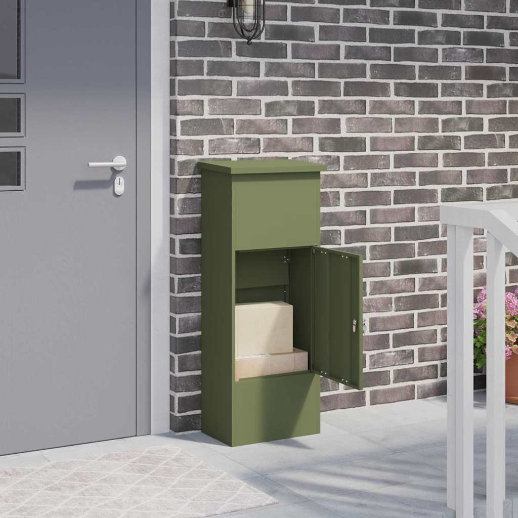 Boîte de dépôt de colis Vert olive 44.5 x 29 x 110.5 cm Acier