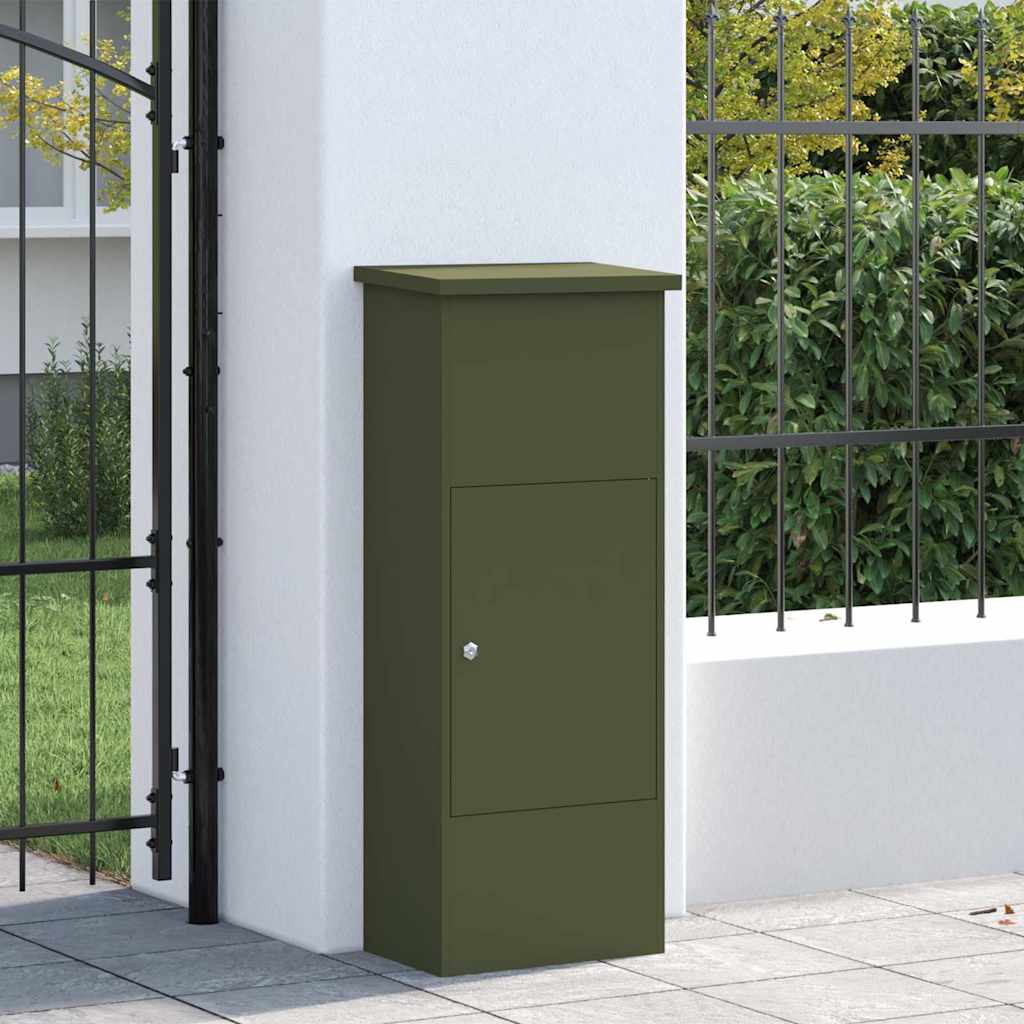 Boîte de dépôt de colis Vert olive 44.5 x 29 x 110.5 cm Acier