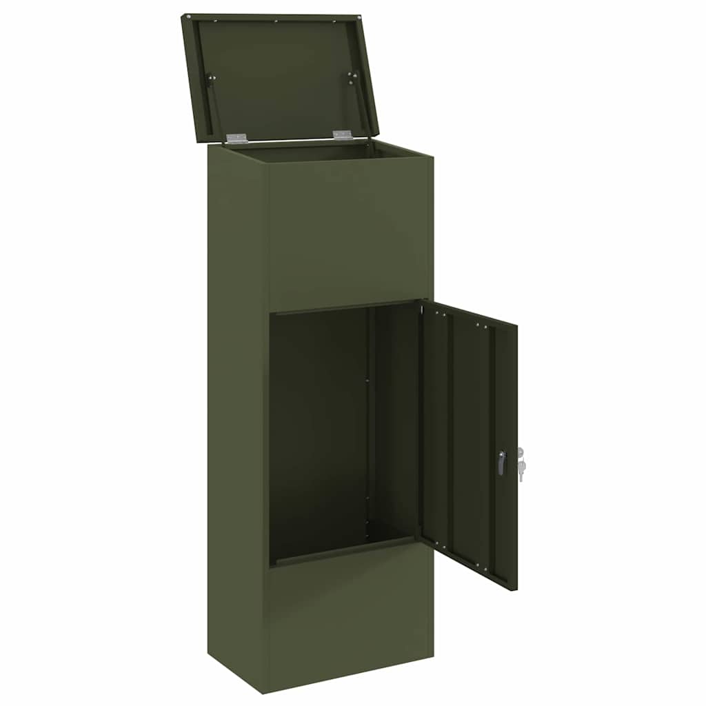 Boîte de dépôt de colis Vert olive 44.5 x 29 x 110.5 cm Acier