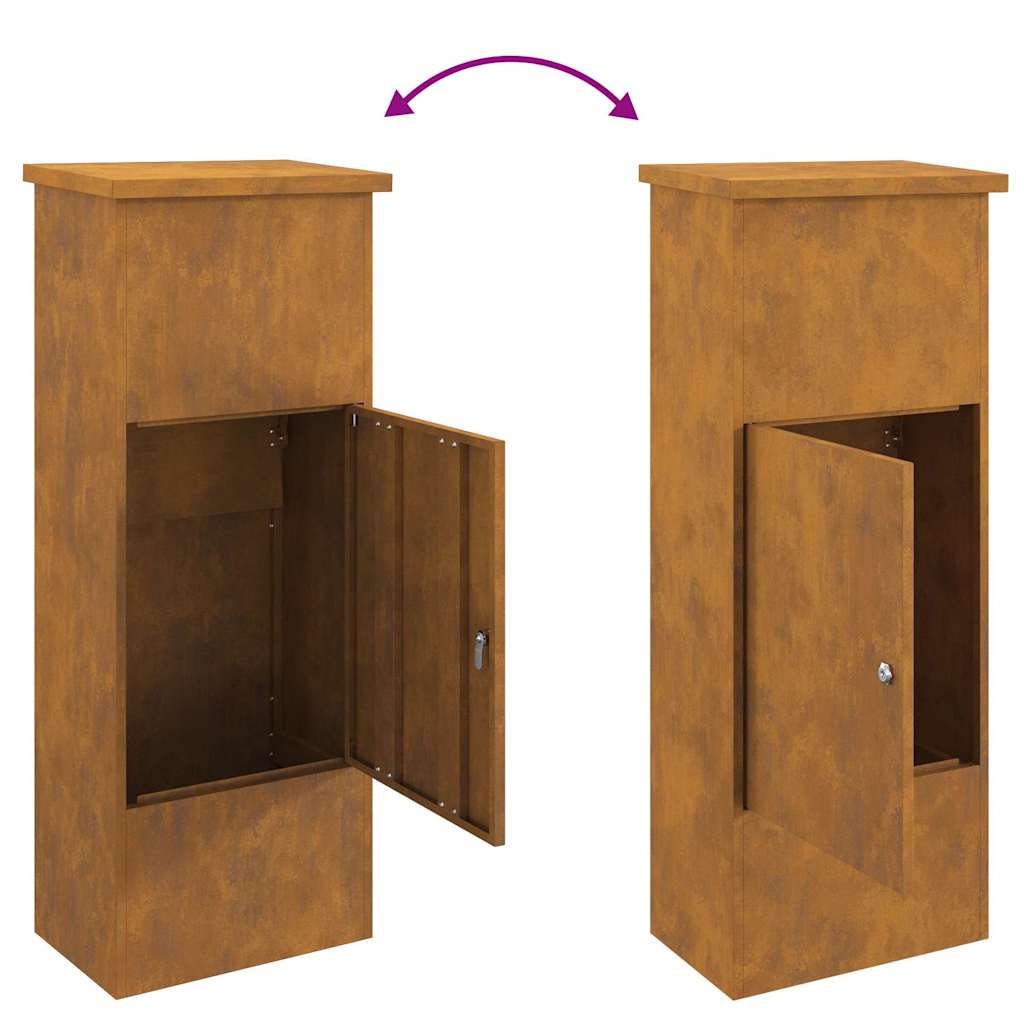 Boîte de dépôt de colis Rouillé 44.5 x 29 x 110.5 cm