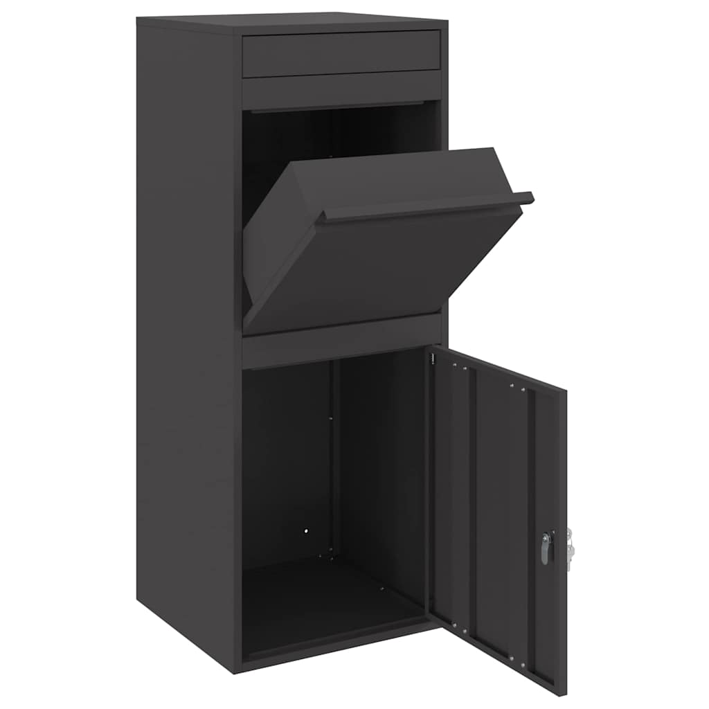 Boîte de dépôt de colis Noir 41 x 38 x 103 cm Acier