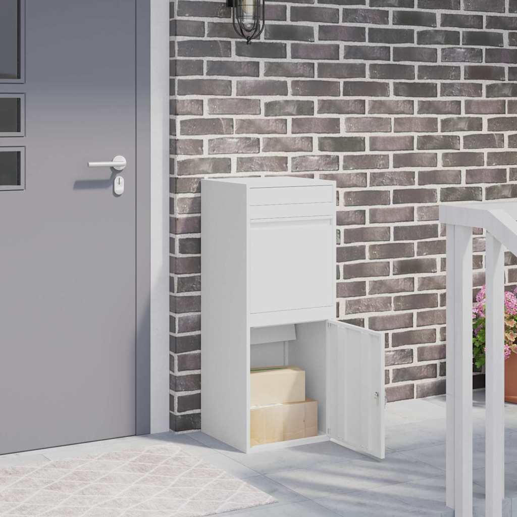 Boîte de dépôt de colis Blanc 41 x 38 x 103 cm Acier