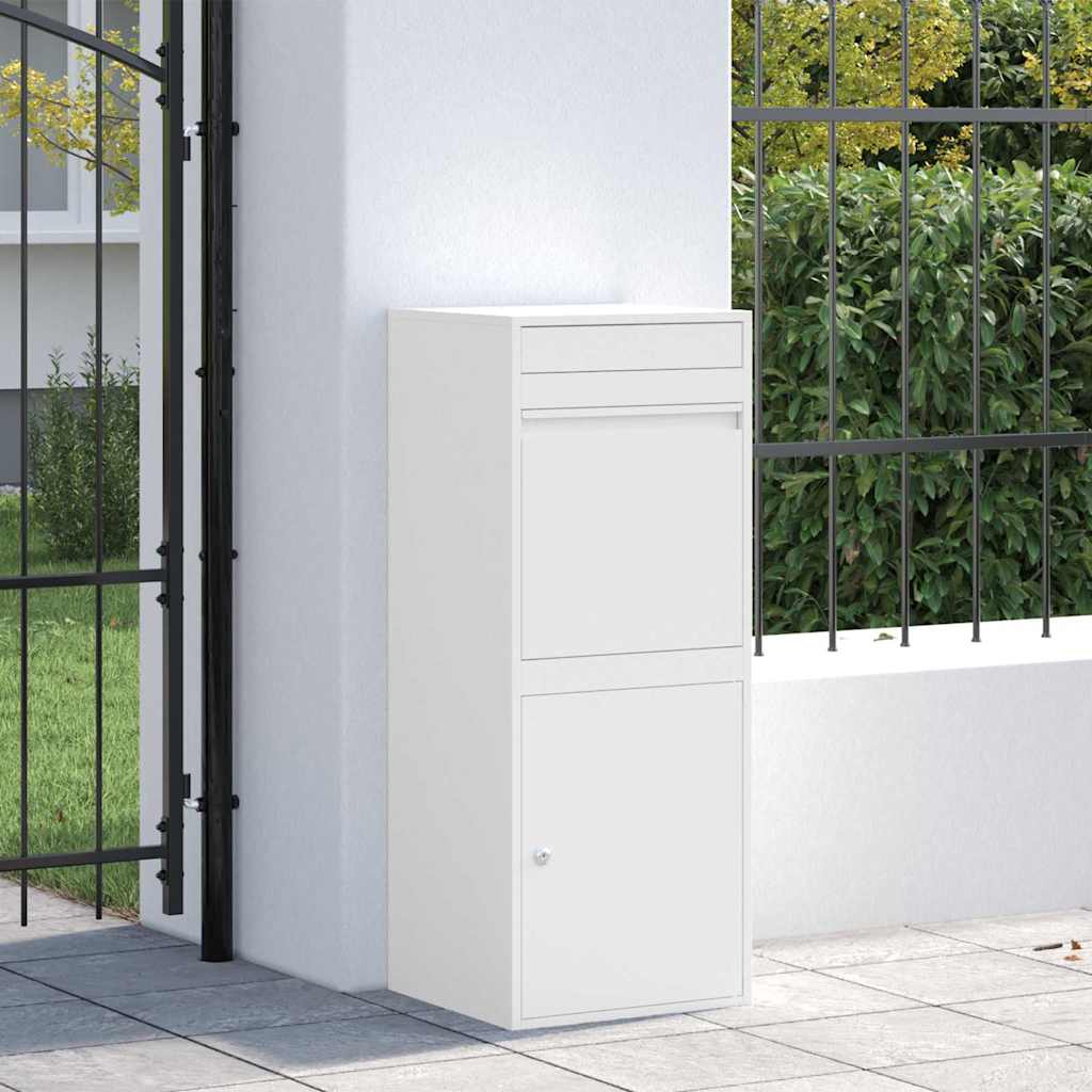 Boîte de dépôt de colis Blanc 41 x 38 x 103 cm Acier