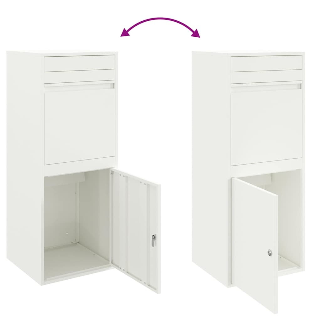 Boîte de dépôt de colis Blanc 41 x 38 x 103 cm Acier