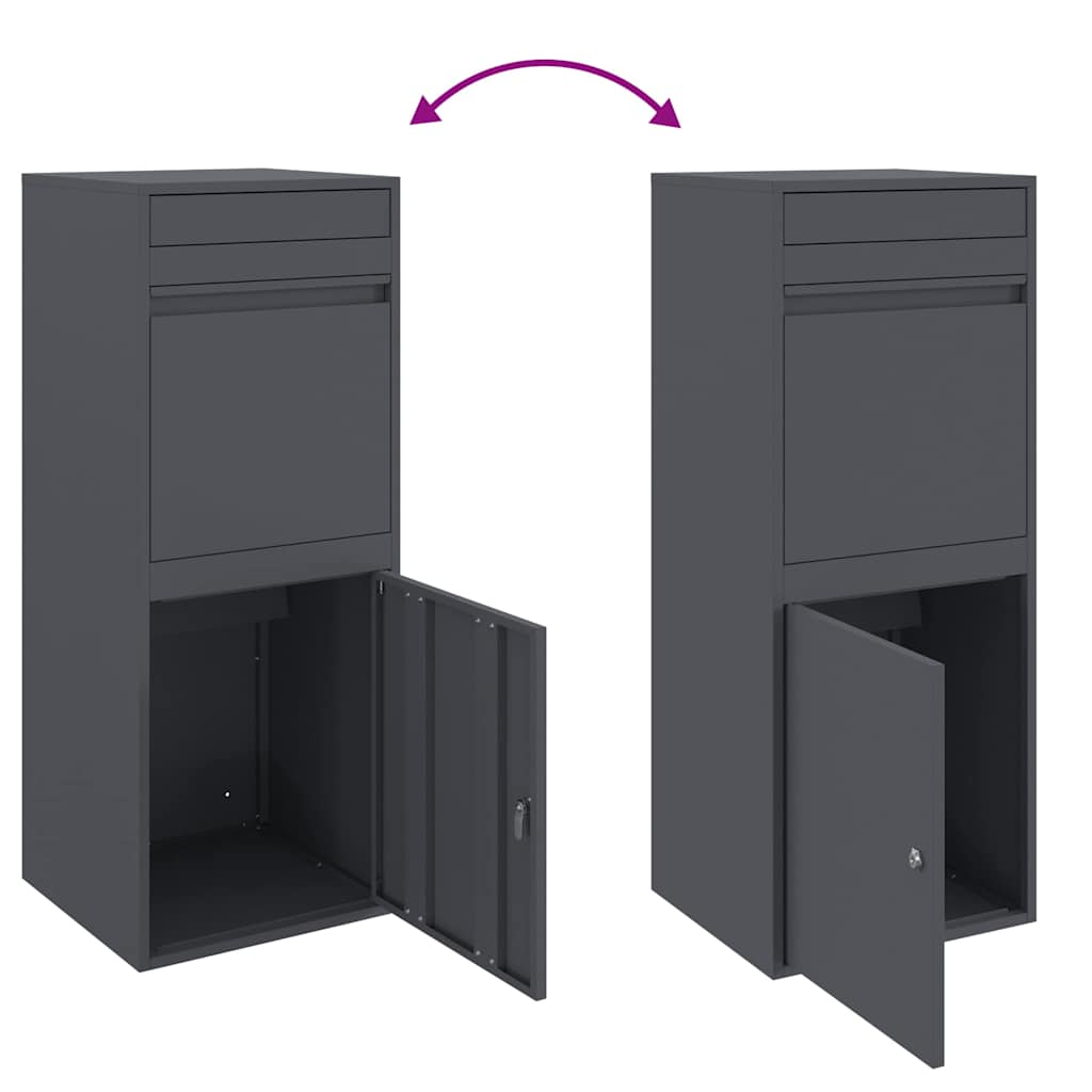Boîte de dépôt de colis Anthracite 41 x 38 x 103 cm Acier