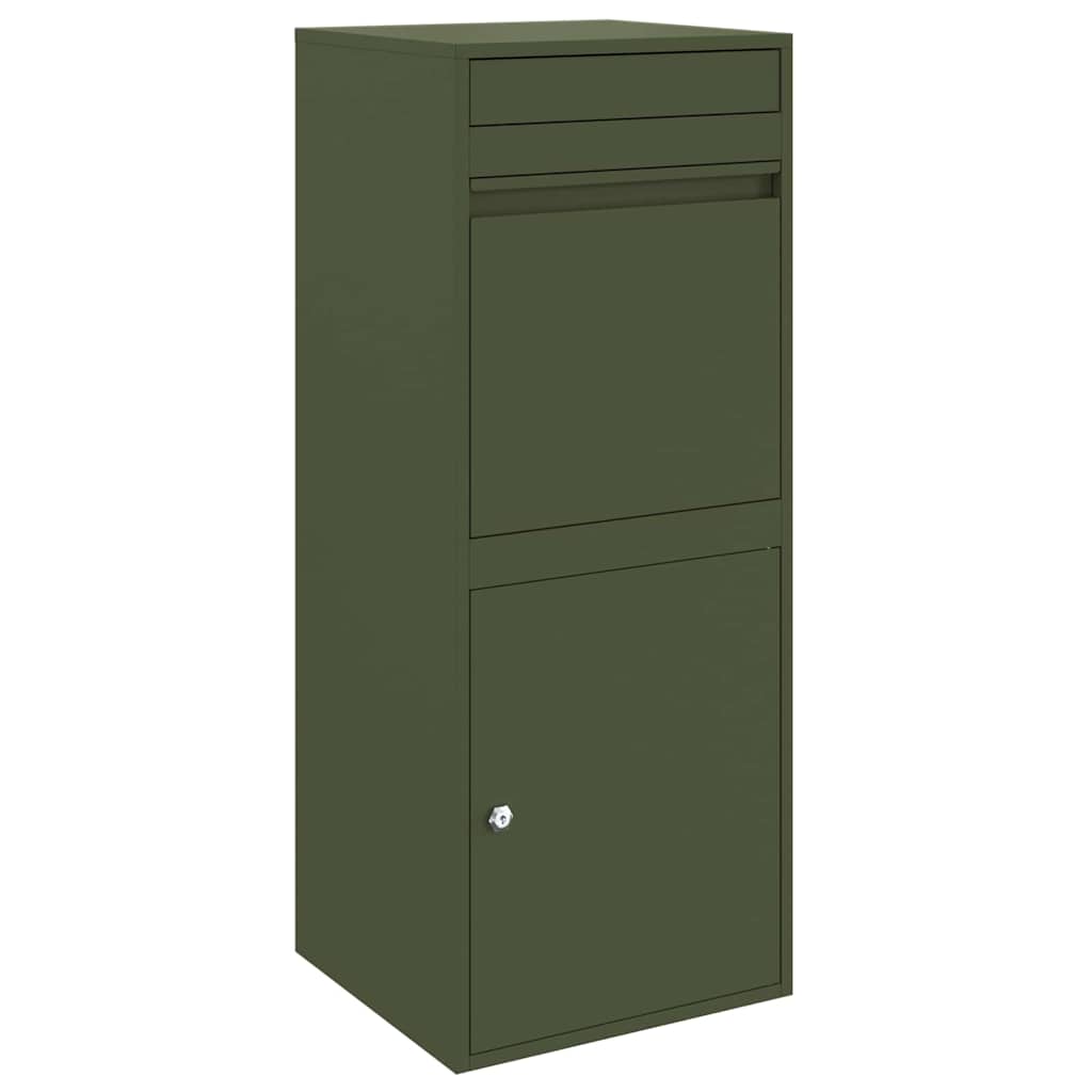 Boîte de dépôt de colis Vert olive 41 x 38 x 103 cm Acier