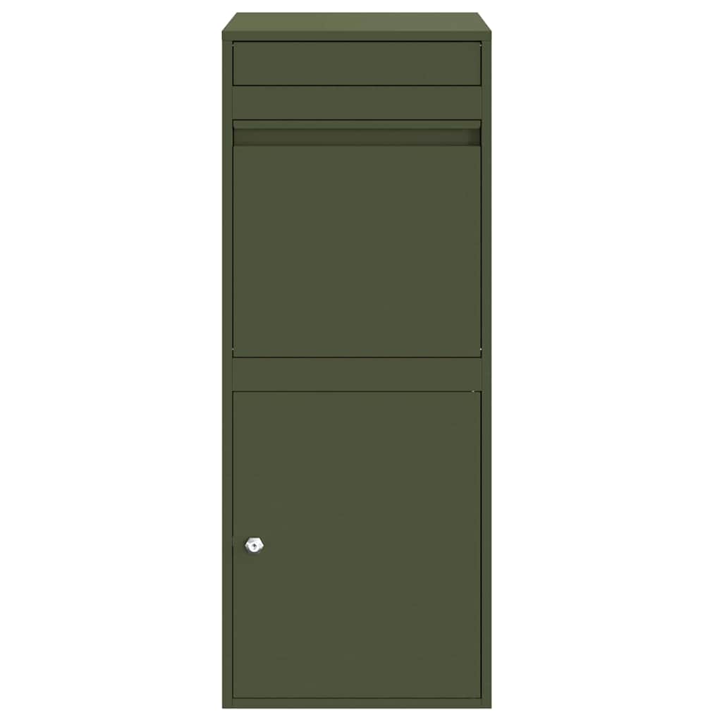 Boîte de dépôt de colis Vert olive 41 x 38 x 103 cm Acier
