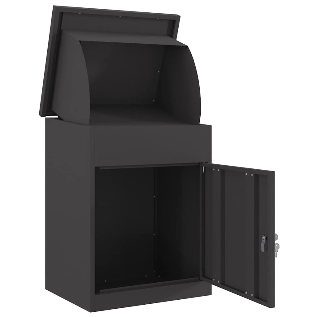 Boîte de dépôt de colis Noir 44 x 35 x 59 cm Acier