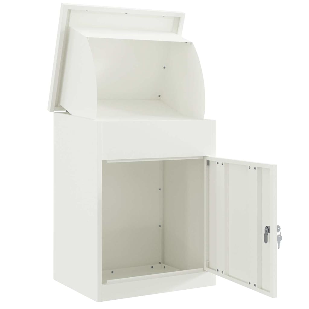 Boîte de dépôt de colis Blanc 44 x 35 x 59 cm Acier