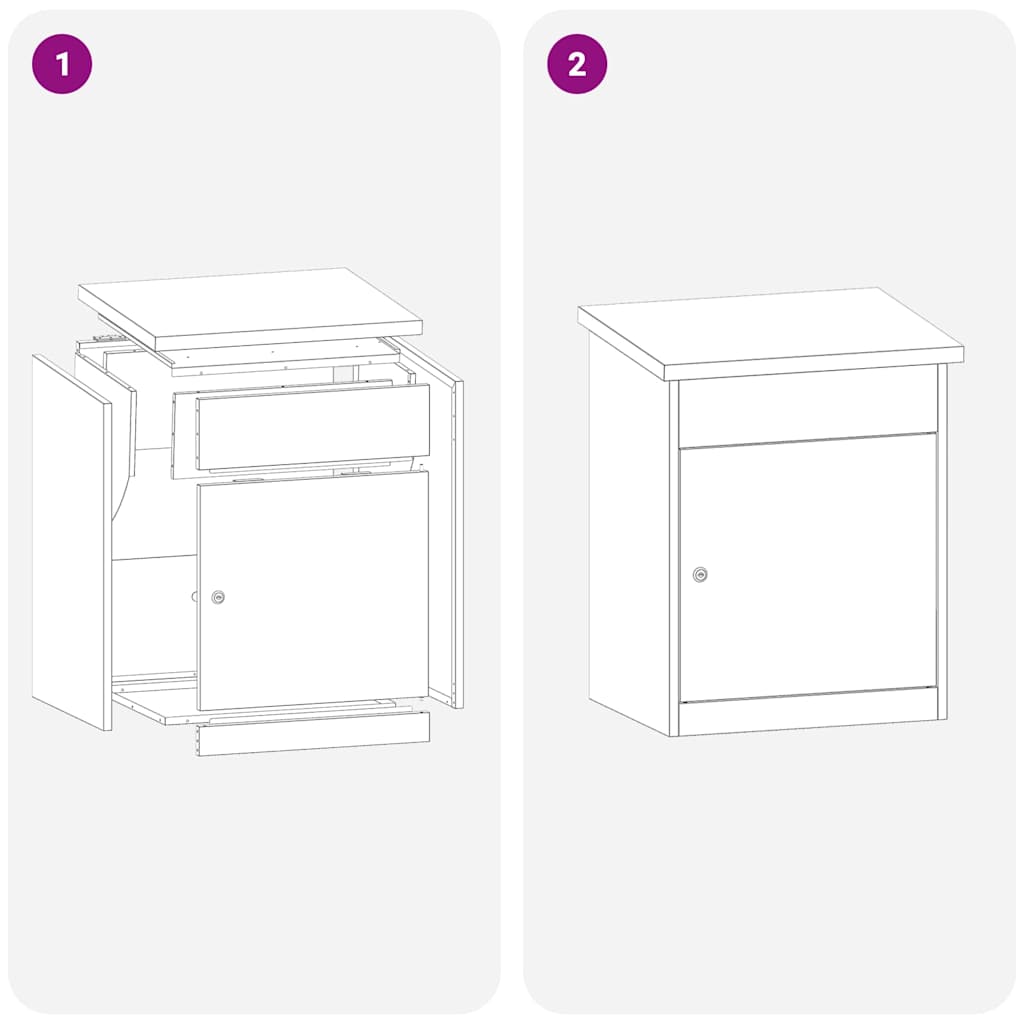 Boîte de dépôt de colis Anthracite 44 x 35 x 59 cm Acier