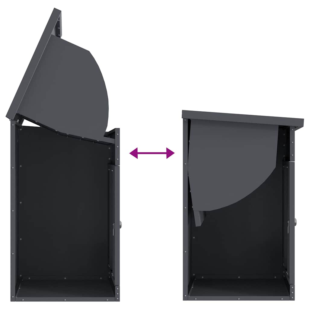 Boîte de dépôt de colis Anthracite 44 x 35 x 59 cm Acier