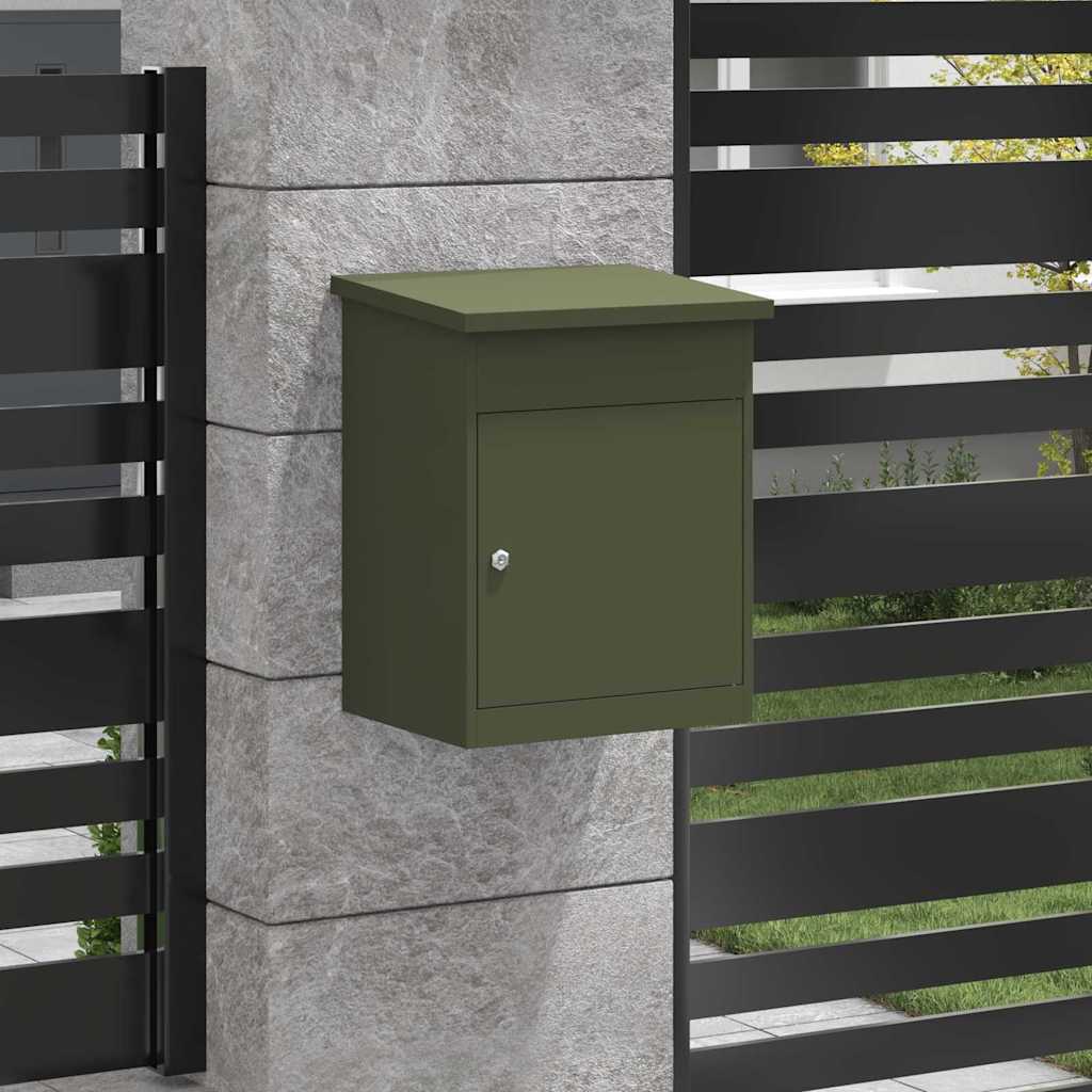 Boîte de dépôt de colis Vert olive 44 x 35 x 59 cm Acier