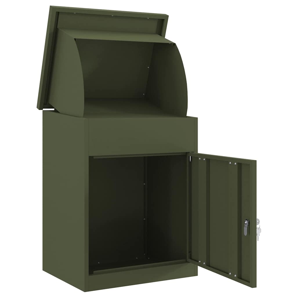 Boîte de dépôt de colis Vert olive 44 x 35 x 59 cm Acier