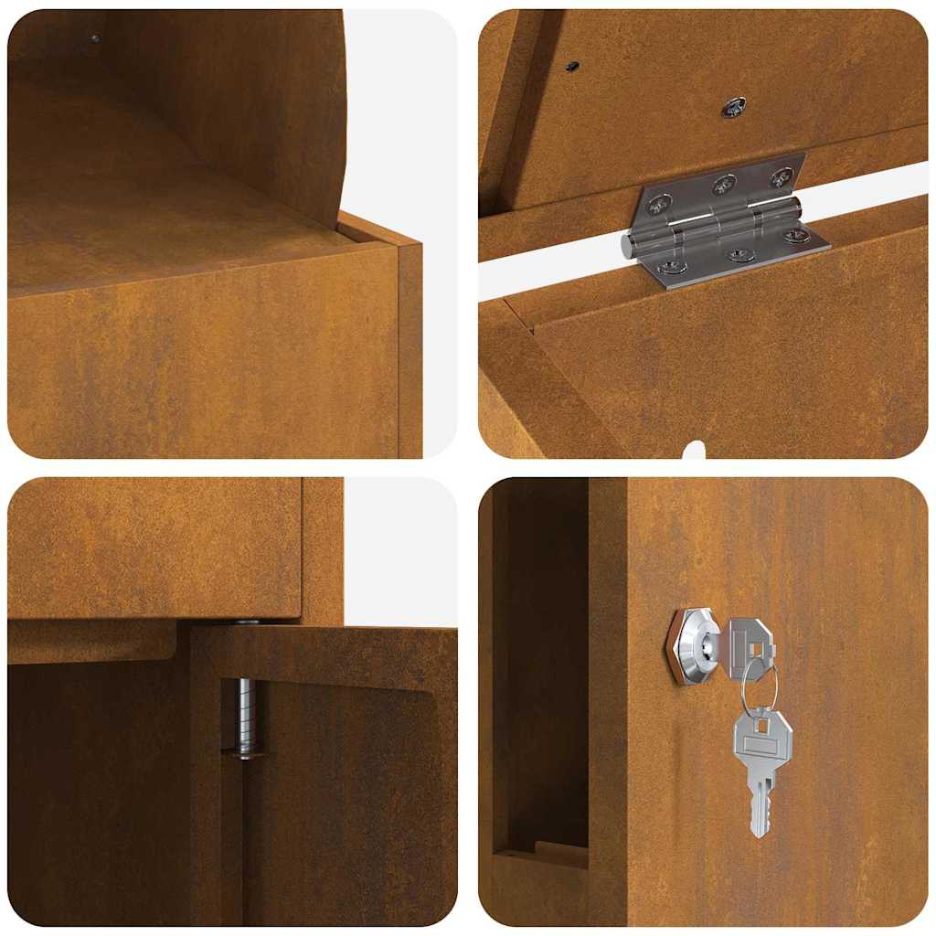 Boîte de dépôt de colis Rouillé 44 x 35 x 59 cm