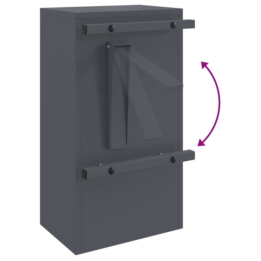 boîte aux lettres Anthracite 30 x 23 x 55 cm Acier