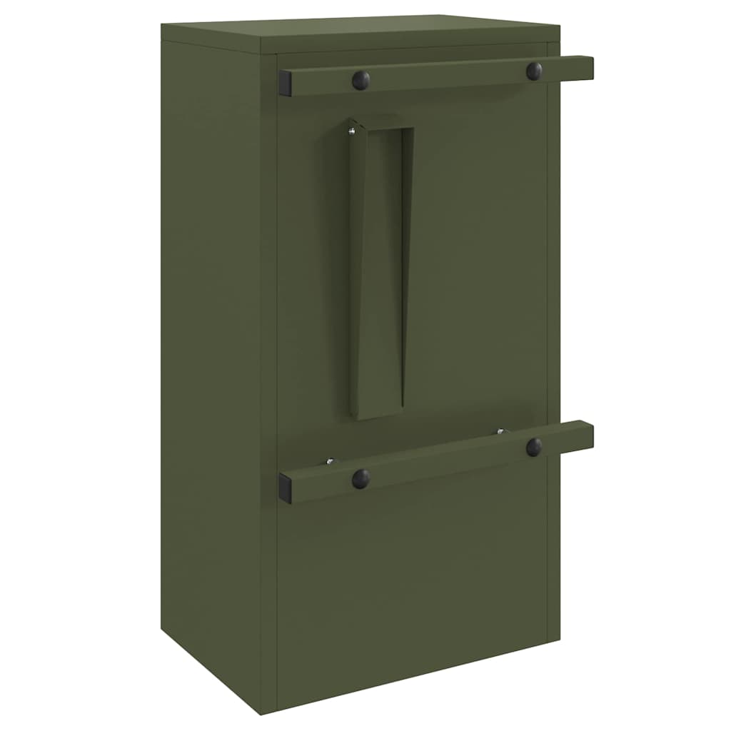 boîte aux lettres Vert olive 30 x 23 x 55 cm Acier