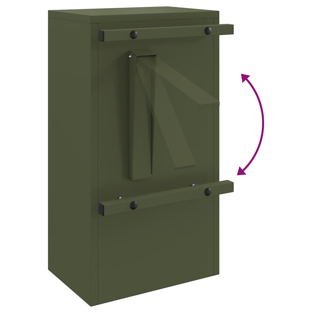 boîte aux lettres Vert olive 30 x 23 x 55 cm Acier