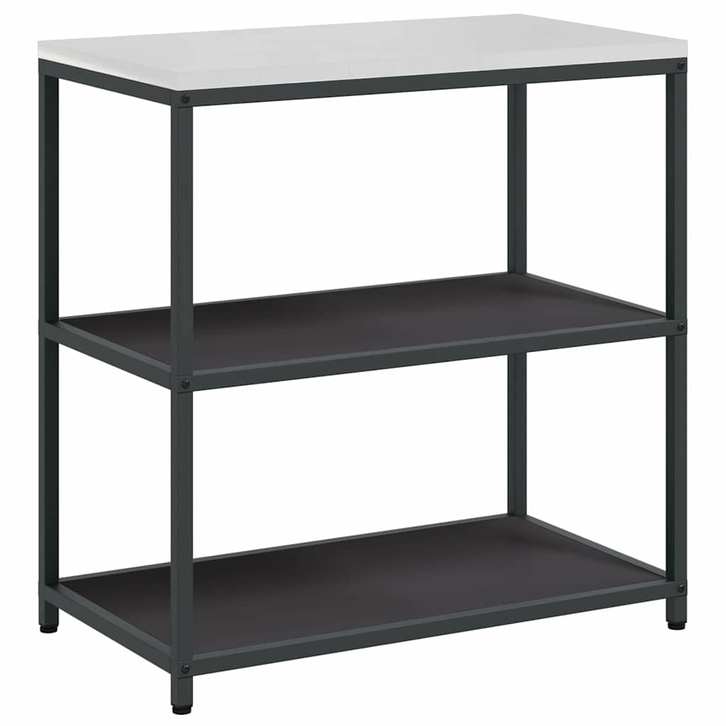 Étagère de rangement de cuisine avec étagère Noir Acier