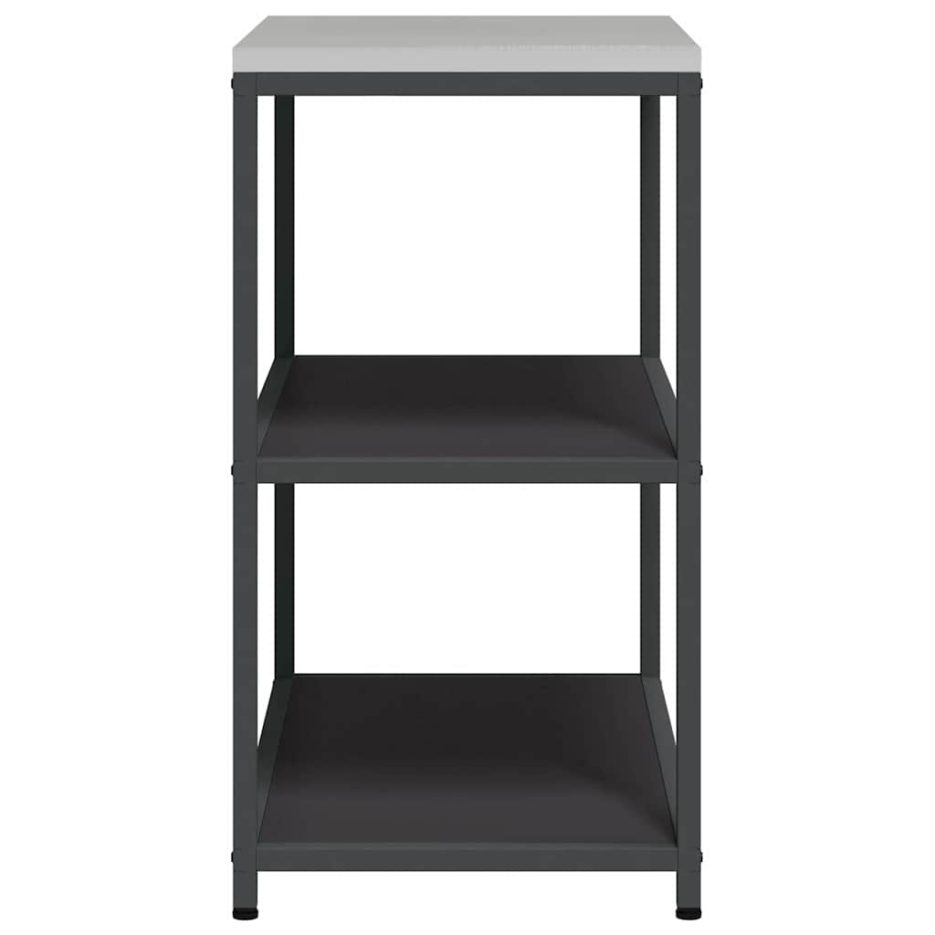 Étagère de rangement de cuisine avec étagère Noir Acier