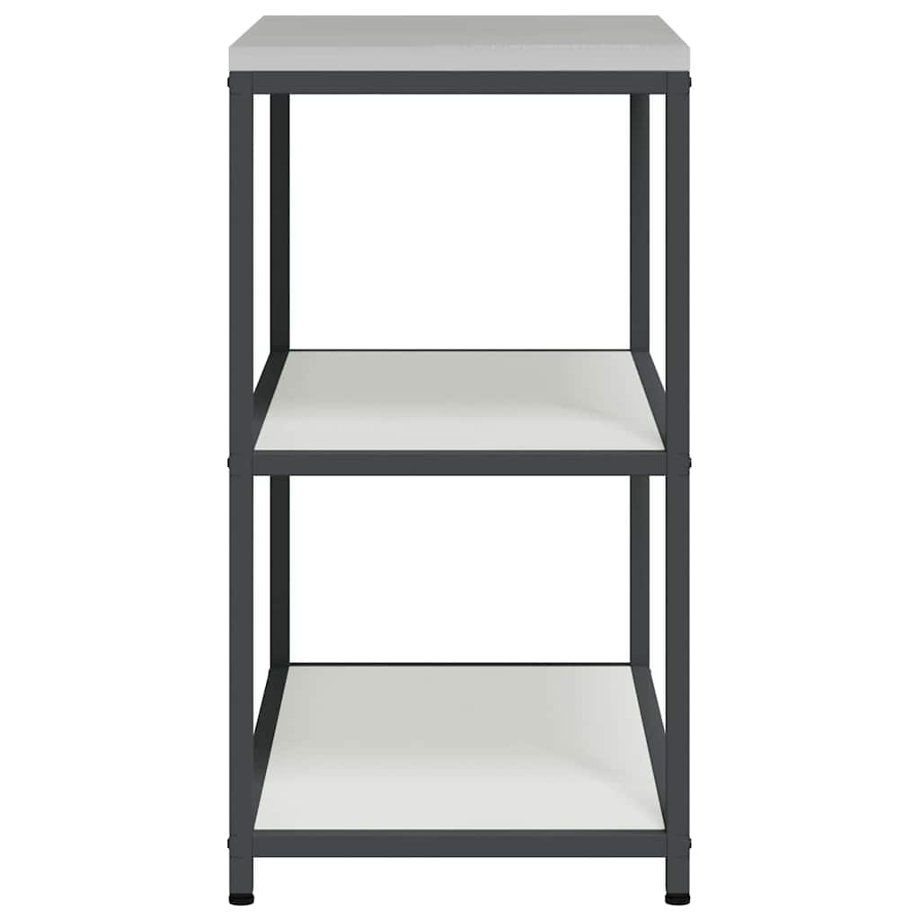 Étagère de rangement de cuisine avec étagère Blanc Acier