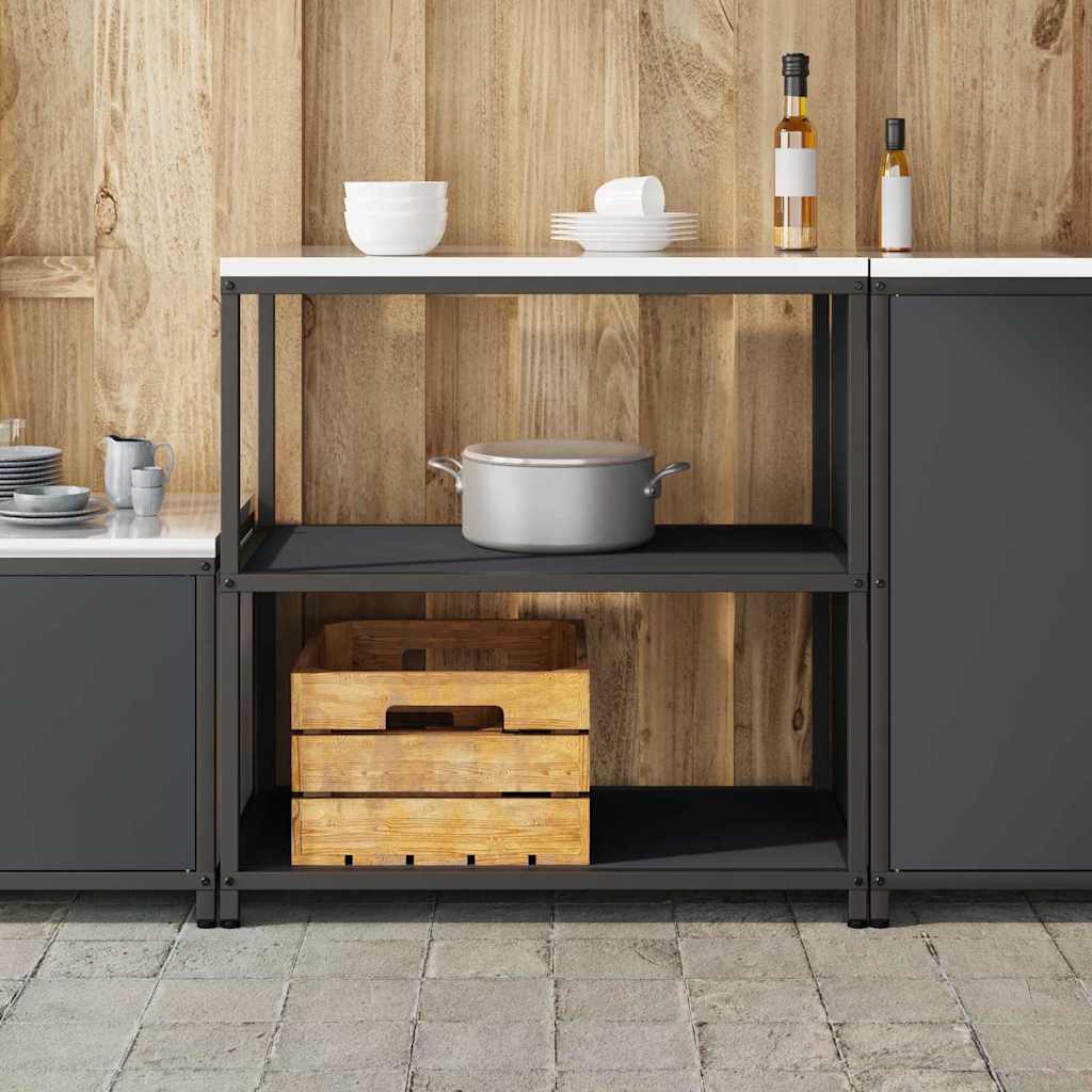 Étagère de rangement de cuisine avec étagère Anthracite Acier